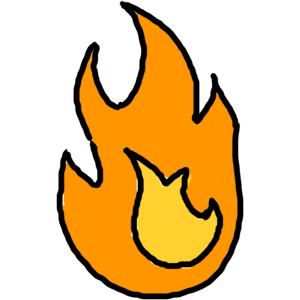 Icon Feuer handgezeichnet